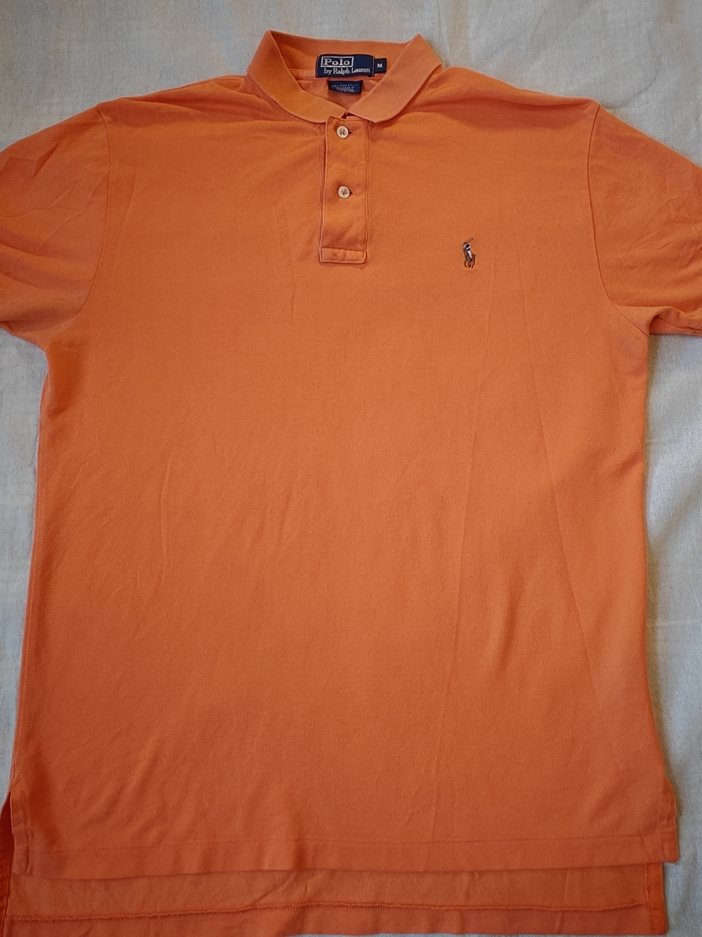 Ralph Lauren Orange Short-Sleeve Polo with Embroidered Pony